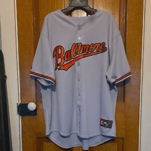 Majestic Gray Orioles Baseball Jersey